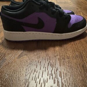 Nike Air Jordan Black and Purple Athletic Shoes